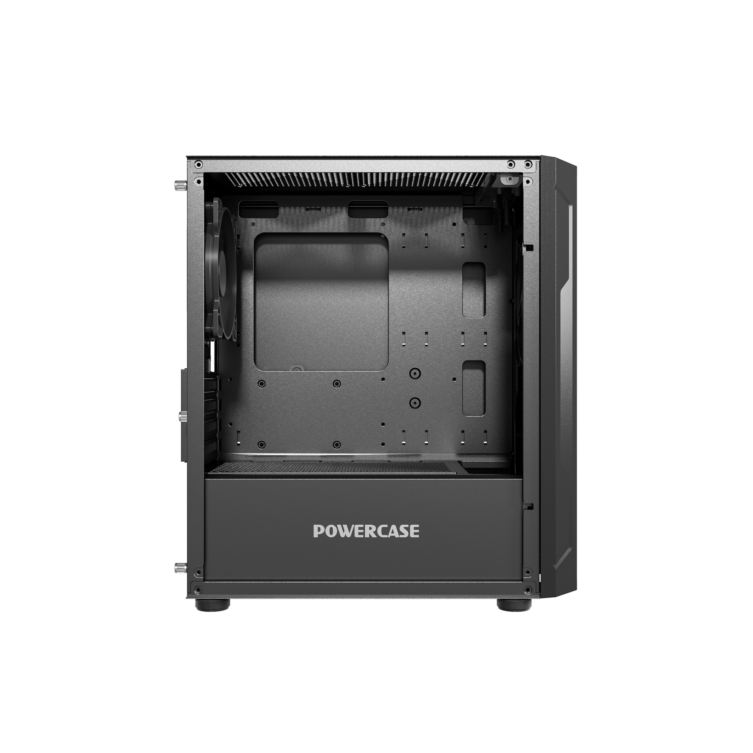 Корпус Powercase Mistral Micro Z2B SI, Non Window, Mesh, 2x 120mm fan, чёрный, mATX  (CMIMZB-F2SI)