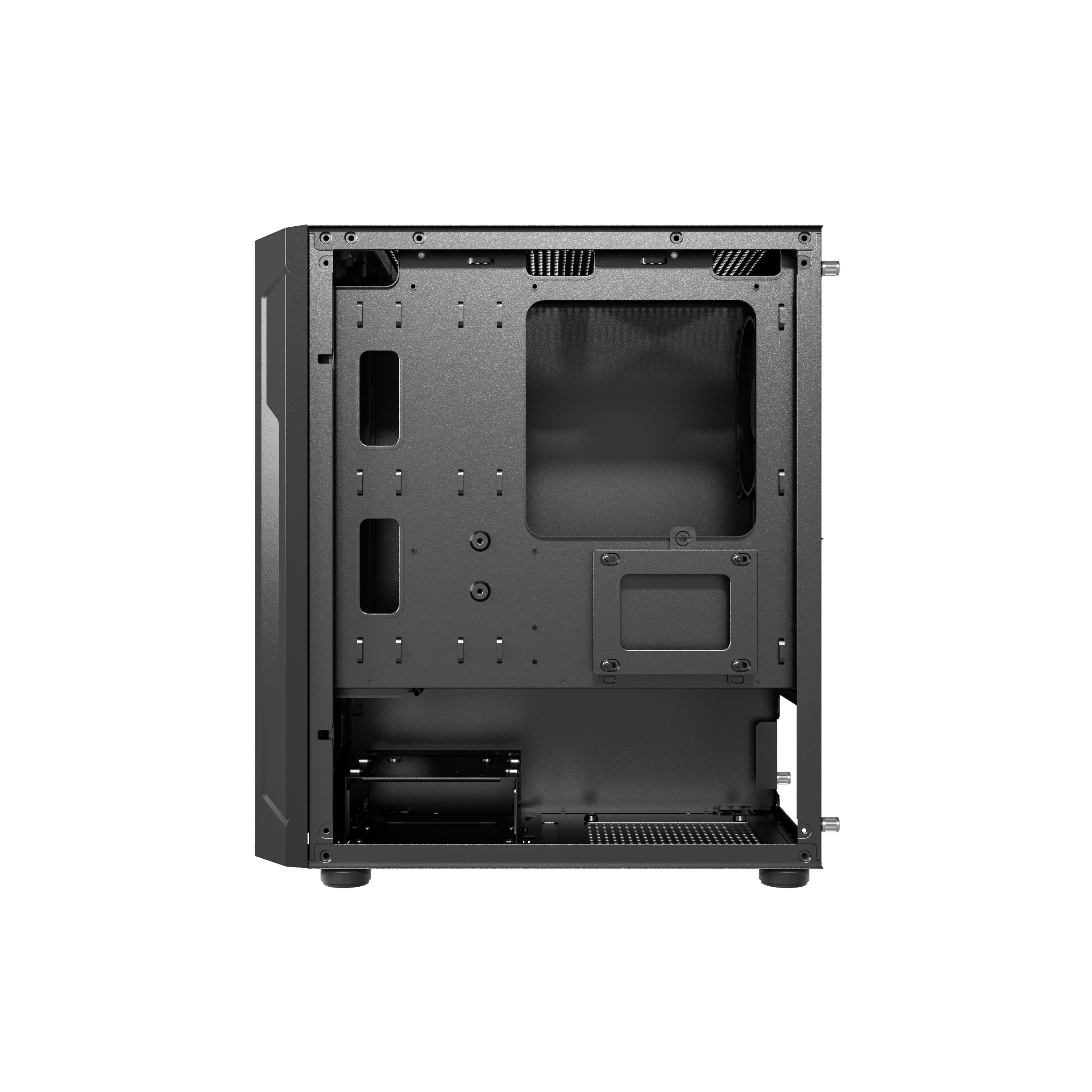 Корпус Powercase Mistral Micro Z2B SI, Non Window, Mesh, 2x 120mm fan, чёрный, mATX  (CMIMZB-F2SI)