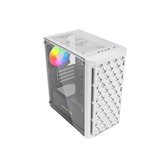 Корпус Powercase Mistral Micro T3W, Tempered Glass, Mesh, 2x 140mm + 1х 120mm 5-color fan, белый, mATX  (CMIMTW-L3)