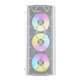 Корпус Powercase Rhombus X4 White, Tempered Glass, Mesh, 4x 120mm 5-color LED fan, белый, ATX  (CMRMW-L4)