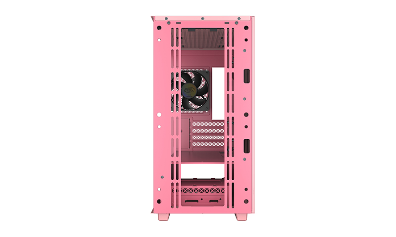 Корпус Deepcool MACUBE 110 PKRD без БП, боковое окно (закаленное стекло), розовый, mATX