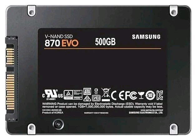 Накопитель Samsung 870 EVO 2.5" SATA-III 500GB <MZ-77E500BW> 7mm V-NAND