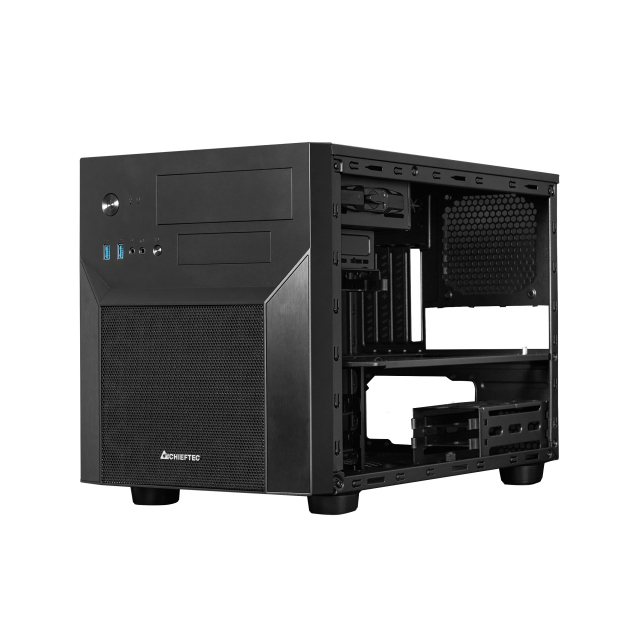 Корпус CHIEFTEC CUBE CI-02B-OP без БП, черный, mATX