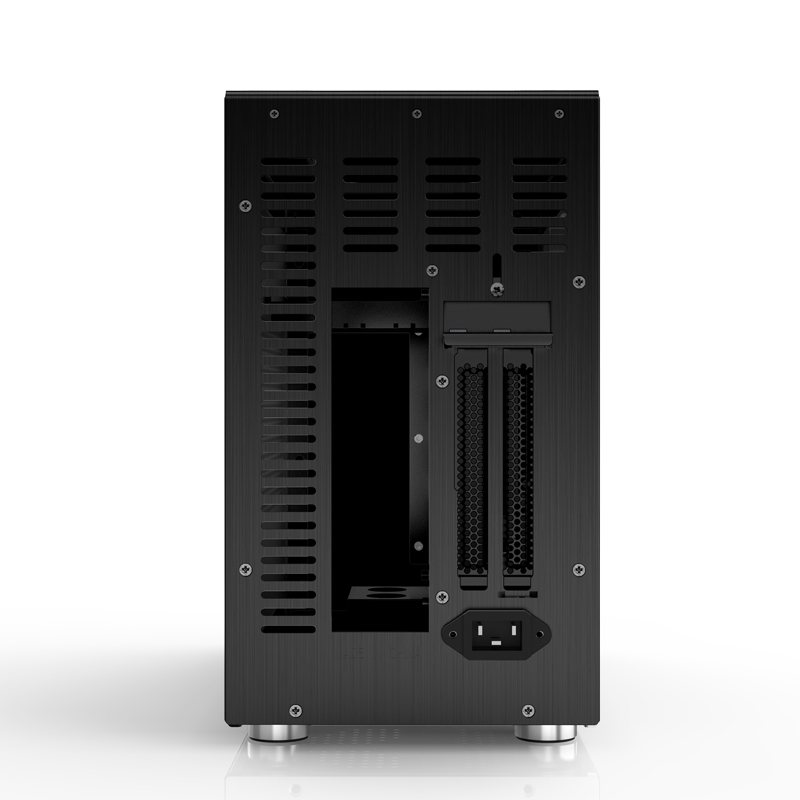 Корпус JONSBO V10-G Black без БП, боковые панели из закаленного стекла, mini-ITX, черный
