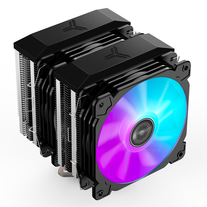 Кулер JONSBO CR-2100 LGA1700/1200/115X/AM4 (12шт/кор, TDP 230W, PWM, 2 х 120mm Dynamic Multi-Color LED Fan, 6 тепловых трубок, 4-pin) Retail