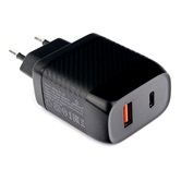 Сетевая зарядка Cablexpert USB Type C/USB Type A (MP3A-PC-28) черный