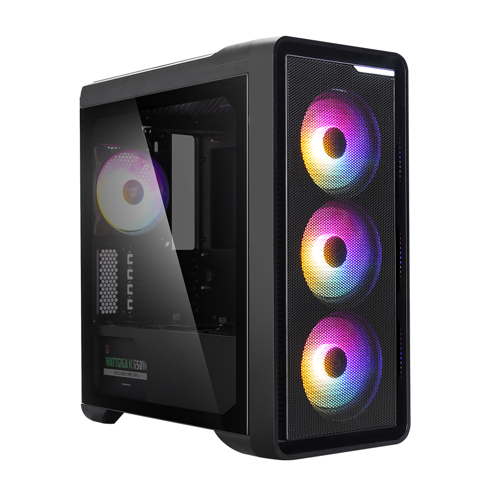 Корпус ZALMAN M3 Plus RGB, без БП, боковое окно (закаленное стекло), черный, mATX