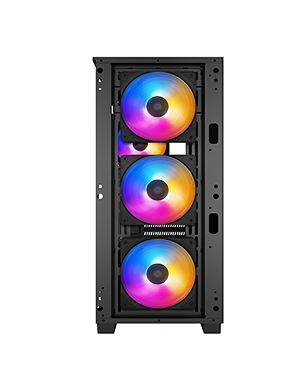 Корпус Deepcool MATREXX 50 MESH 4FS без БП, боковое окно (закаленное стекло), 3xColor LED 120мм вентилятора спереди, 1xColor LED 120мм вентилятор сзади, черный, ATX