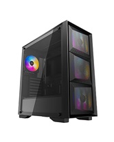 Корпус Deepcool MATREXX 50 MESH 4FS без БП, боковое окно (закаленное стекло), 3xColor LED 120мм вентилятора спереди, 1xColor LED 120мм вентилятор сзади, черный, ATX