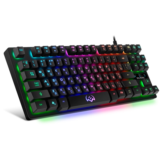 Клавиатура SVEN KB-G7400 / USB / WIRED / Black / LED подсветка