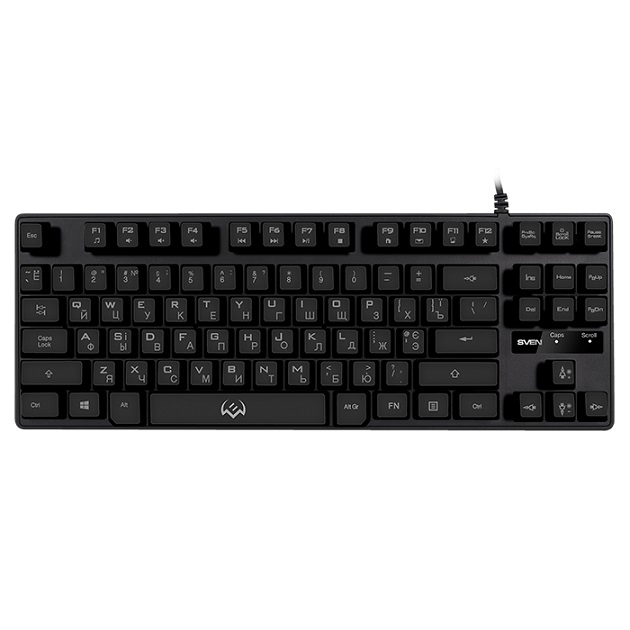 Клавиатура SVEN KB-G7400 / USB / WIRED / Black / LED подсветка