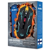 Мышь SVEN RX-G930W / USB / WIRELESS / 800-2400DPI/ подсветка/ кнопки 5+1/ встроенный аккум. / OPTICAL / BLACK