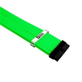 Комплект кабелей-удлинителей для БП 1STPLAYER NGE-001 / 1x24-pin ATX, 1xP8(4+4)pin EPS, 2xP8(6+2)pin PCI-E, 2xP6-pin PCI-E / premium nylon / 350mm / NEON GREEN