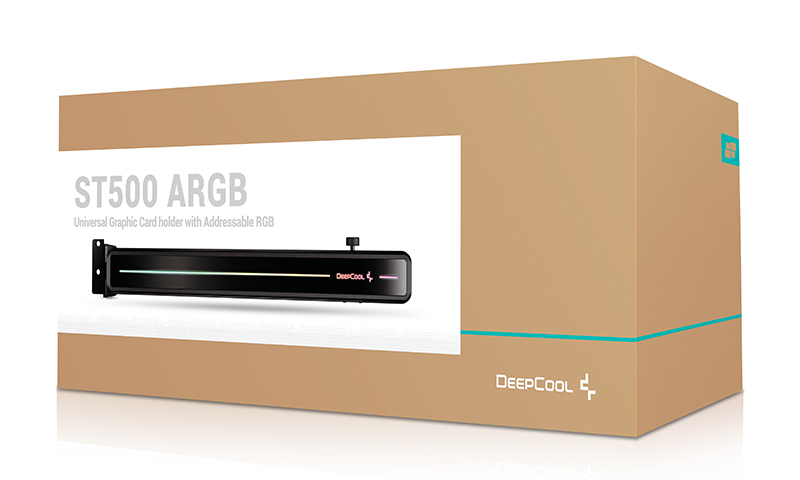 Держатель для видеокарты Deepcool ST500 ARGB (комплект цветового дооснащения корпуса, ARGB, подключение 3pin (+5V-D-G)) Color Box