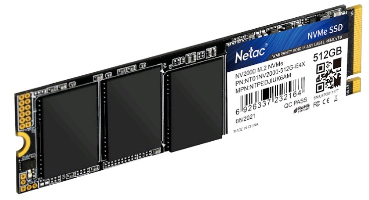 Накопитель SSD Netac M.2 2280 NV2000 NVMe PCIe 512GB NT01NV2000-512-E4X