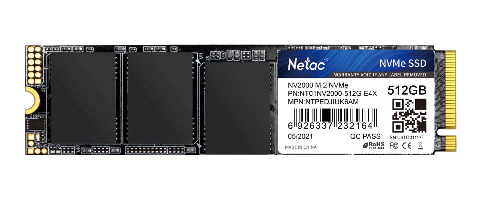 Накопитель SSD Netac M.2 2280 NV2000 NVMe PCIe 512GB NT01NV2000-512-E4X