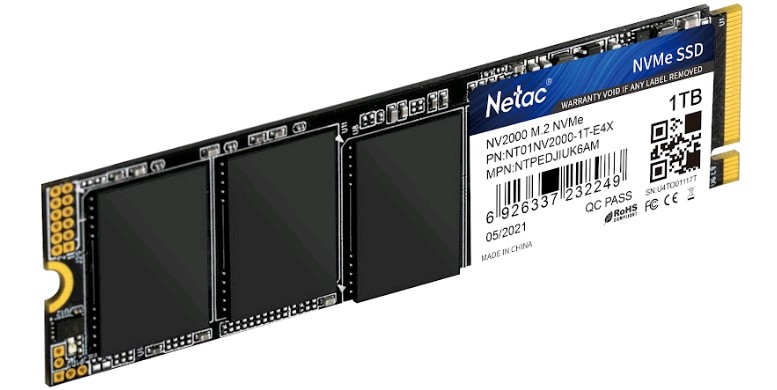 Накопитель SSD Netac M.2 2280 NV2000 NVMe PCIe 1Tb NT01NV2000-1T0-E4X