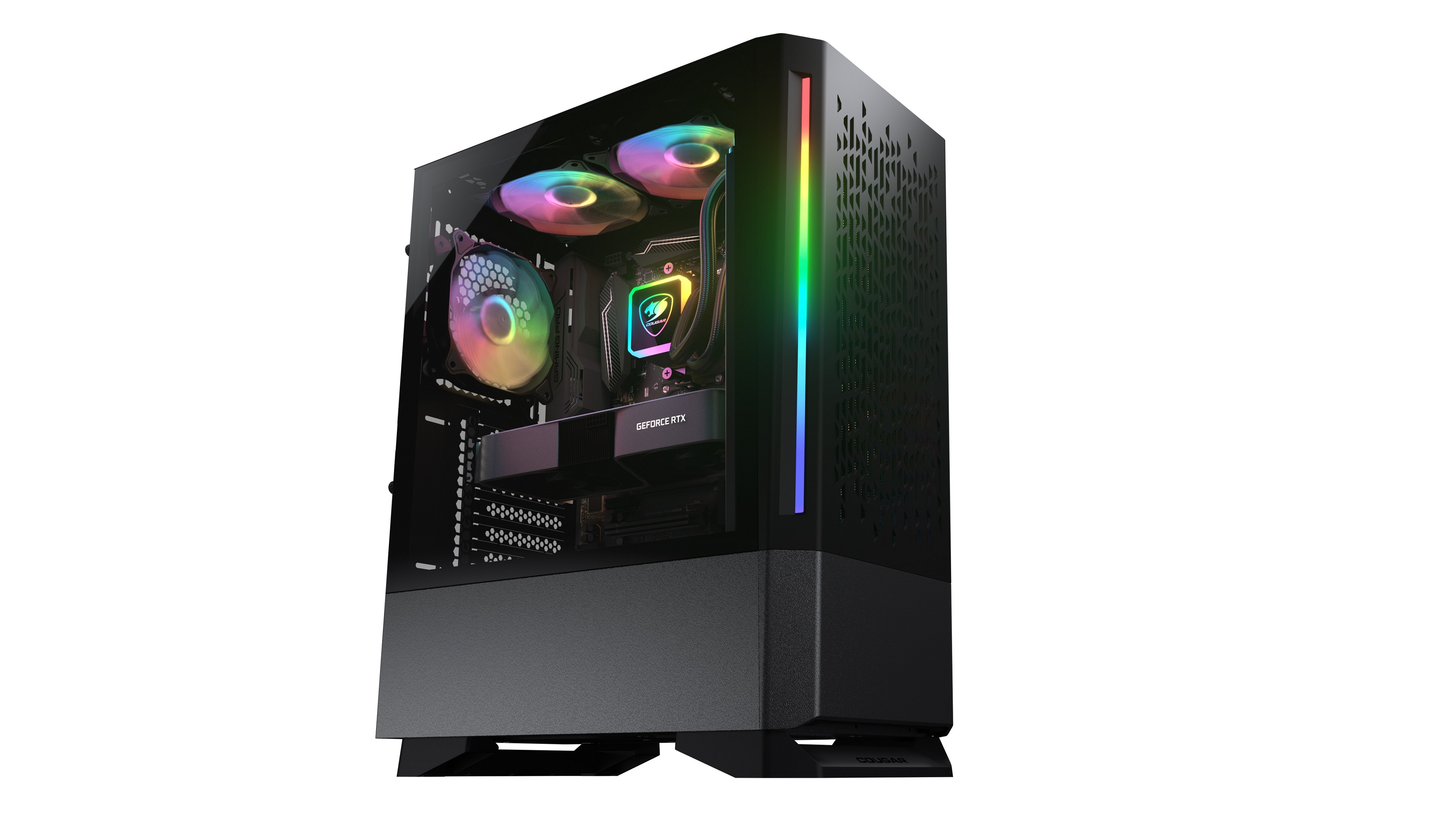 Корпус Cougar MX430 Air RGB Black, 3х120мм ARGB Fan + 2x ARGB Strip, ARGB F...