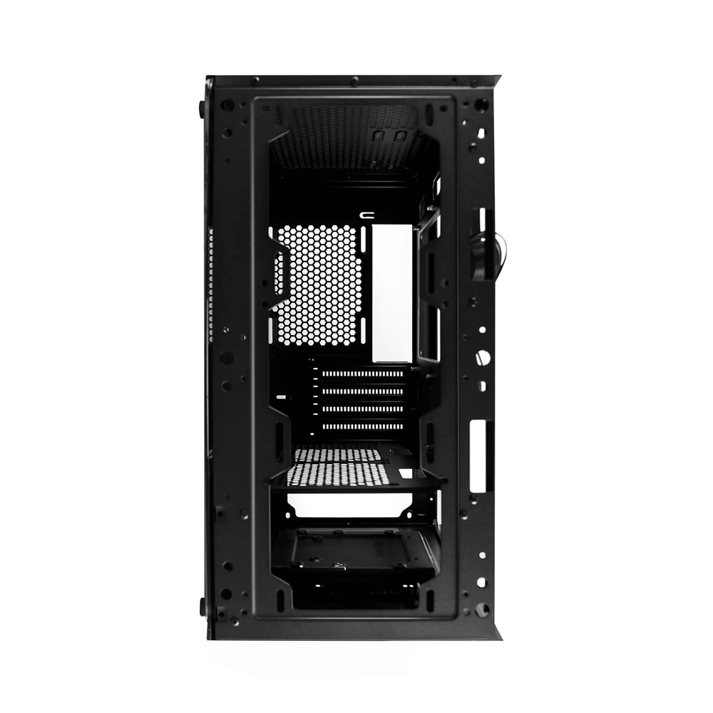 Корпус 1STPLAYER TRILOBITE T3 Black / mATX, TG / 4x 120mm LED fans inc. / T3-BK-4F1