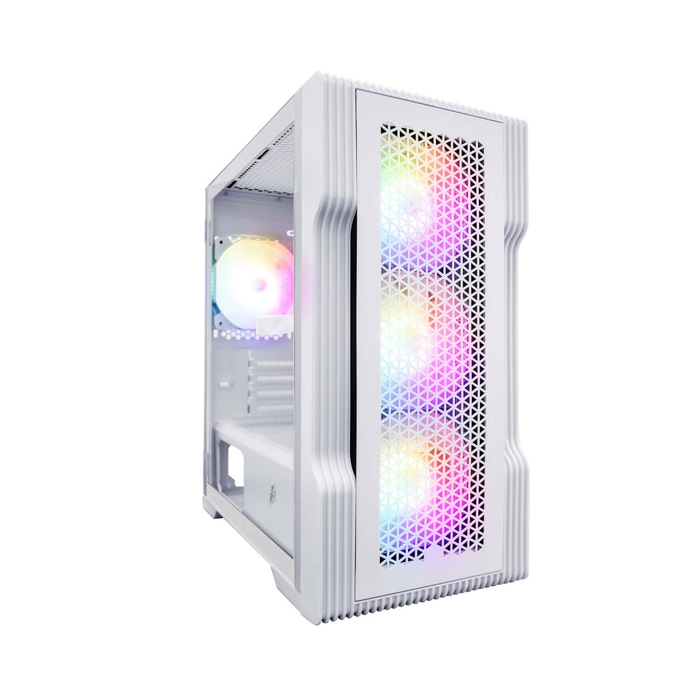 Корпус 1STPLAYER TRILOBITE T3 White / mATX, TG / 4x 120mm LED fans inc. / T3-WH-4F1-W