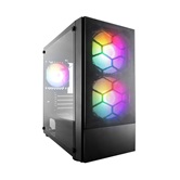 Корпус 1STPLAYER FIREBASE X4-M Black / mATX / 1x120mm & 2x140mm FRGB fans / X4-M-BK-2F1P-1F1