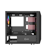 Корпус Powercase Alisio Micro X3B, Tempered Glass, 1х 120mm +2x 140mm 5-color fan, чёрный, mATX  (CAMIB-L3)