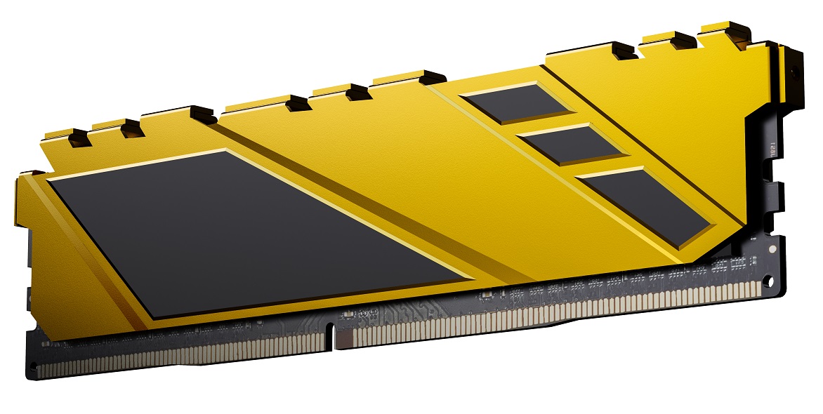 Модуль памяти DDR4 Netac Shadow 16GB 3200MHz CL16 1.35V / NTSDD4P32SP-16Y / Yellow / with radiator