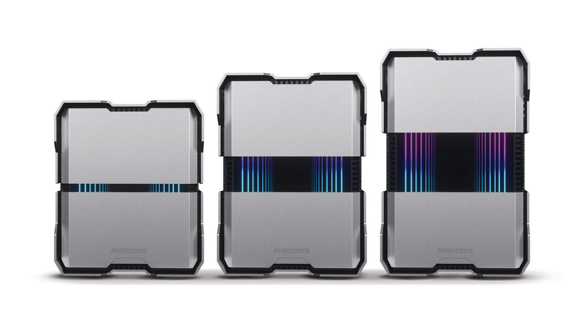 Корпус PHANTEKS Evolv Shift XT Silver / ARGB Lighting / Расширяемый ITX  корпус / PCI-E 4.0x16 /  PH-ES121XT_DGS01_RU