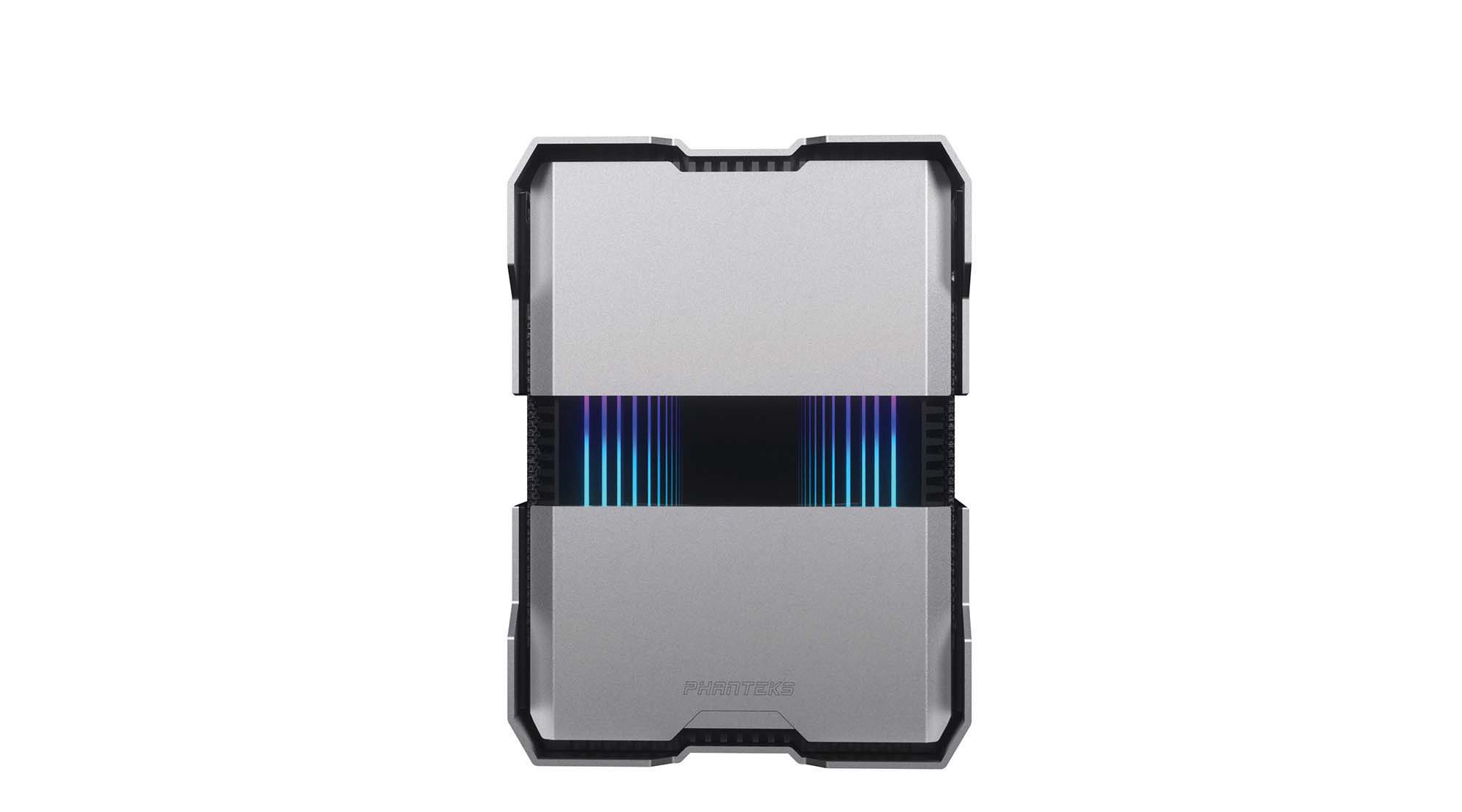 Корпус PHANTEKS Evolv Shift XT Silver / ARGB Lighting / Расширяемый ITX  корпус / PCI-E 4.0x16 /  PH-ES121XT_DGS01_RU