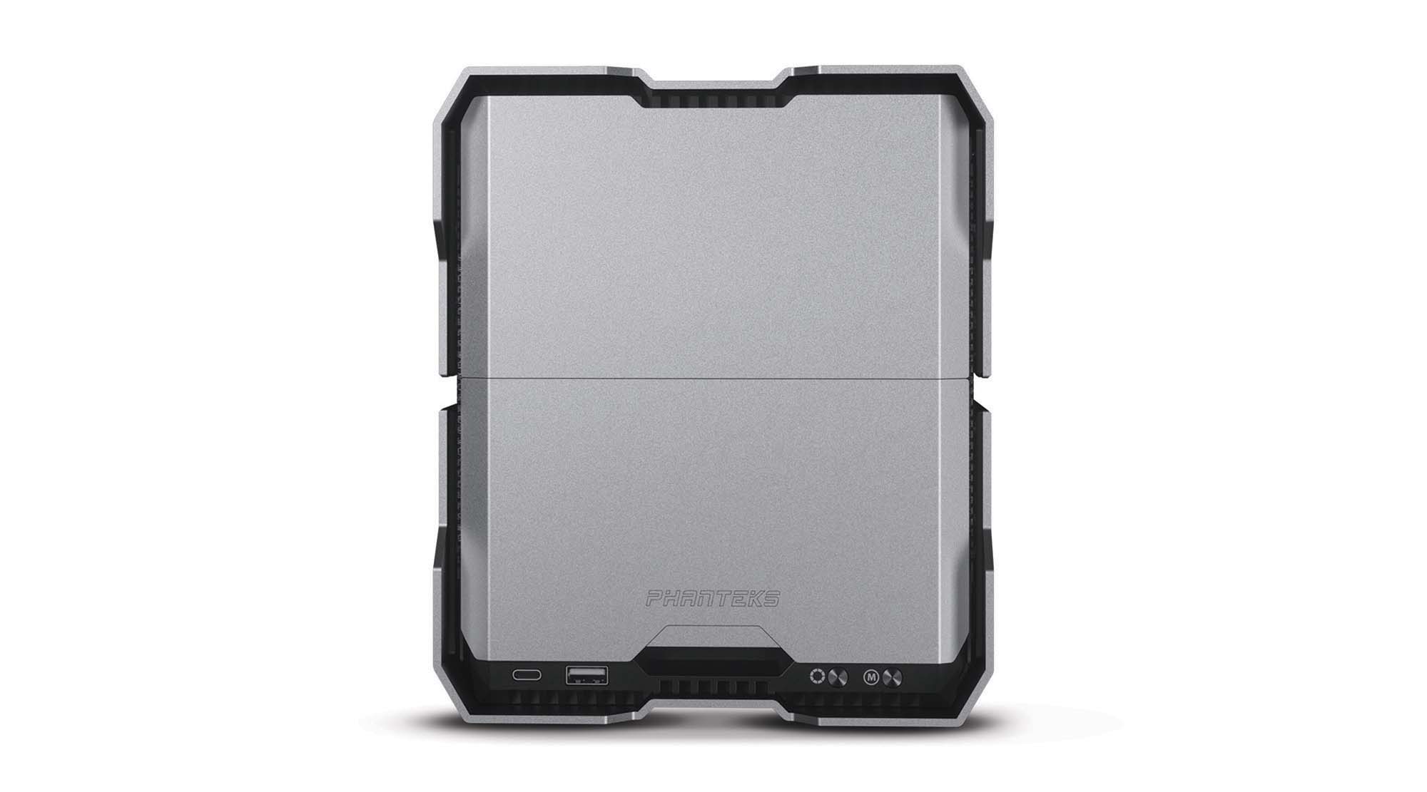 Корпус PHANTEKS Evolv Shift XT Silver / ARGB Lighting / Расширяемый ITX  корпус / PCI-E 4.0x16 /  PH-ES121XT_DGS01_RU