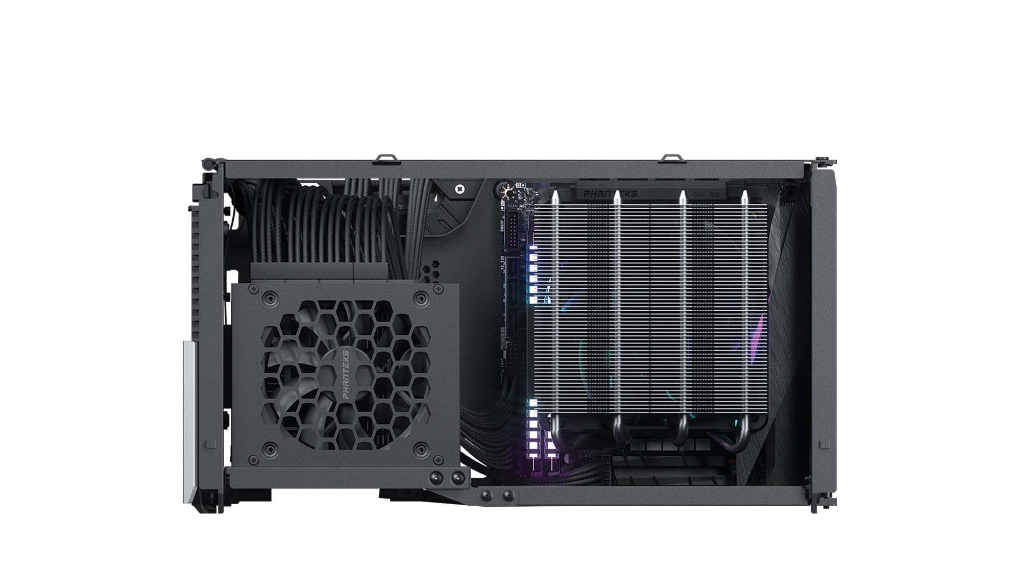 Корпус PHANTEKS Evolv Shift XT Silver / ARGB Lighting / Расширяемый ITX  корпус / PCI-E 4.0x16 /  PH-ES121XT_DGS01_RU