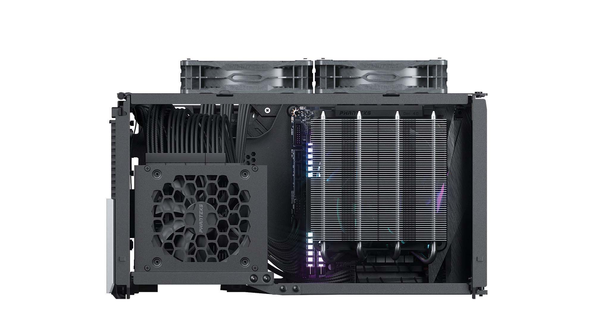 Корпус PHANTEKS Evolv Shift XT Silver / ARGB Lighting / Расширяемый ITX  корпус / PCI-E 4.0x16 /  PH-ES121XT_DGS01_RU