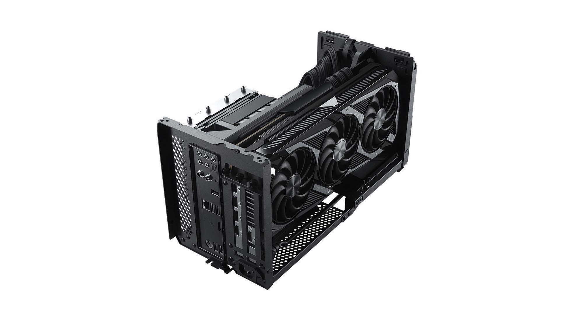 Корпус PHANTEKS Evolv Shift XT Silver / ARGB Lighting / Расширяемый ITX  корпус / PCI-E 4.0x16 /  PH-ES121XT_DGS01_RU