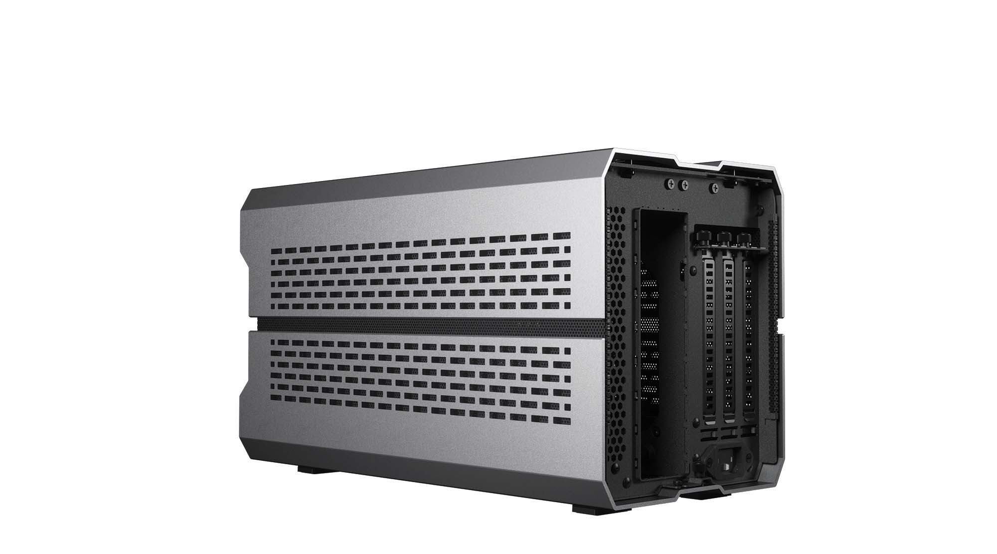 Корпус PHANTEKS Evolv Shift XT Silver / ARGB Lighting / Расширяемый ITX  корпус / PCI-E 4.0x16 /  PH-ES121XT_DGS01_RU