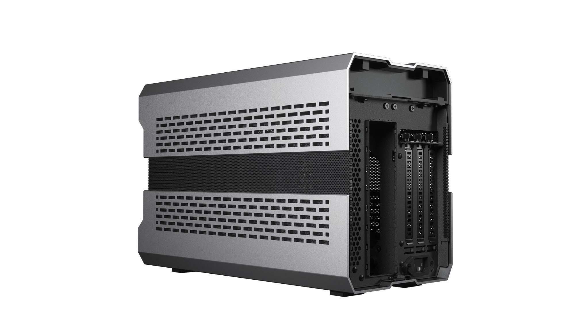 Корпус PHANTEKS Evolv Shift XT Silver / ARGB Lighting / Расширяемый ITX  корпус / PCI-E 4.0x16 /  PH-ES121XT_DGS01_RU