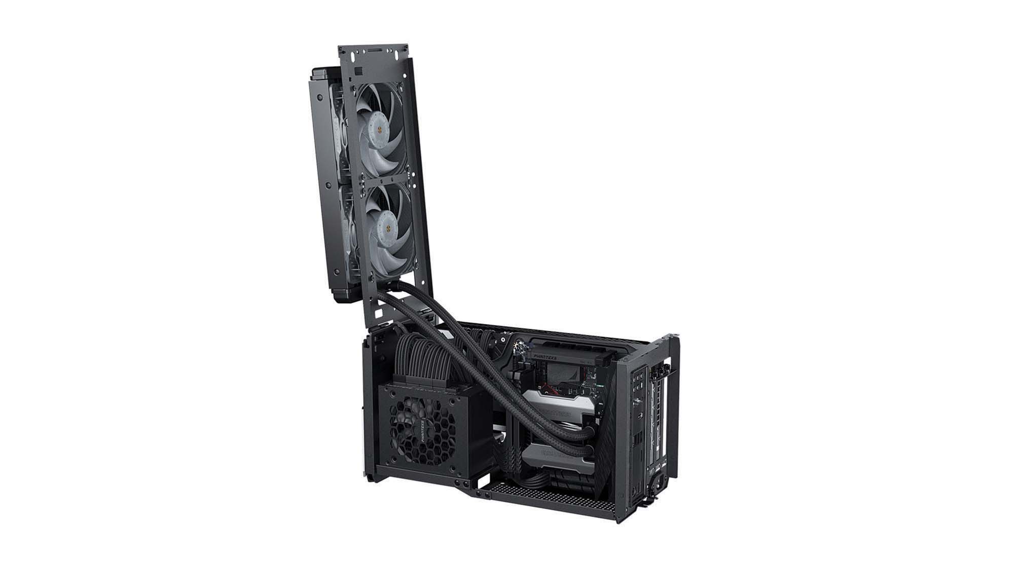 Корпус PHANTEKS Evolv Shift XT Satin Black / ARGB Lighting / Расширяемый ITX  корпус / PCI-E 4.0x16 /  PH-ES121XT_DBK01_RU