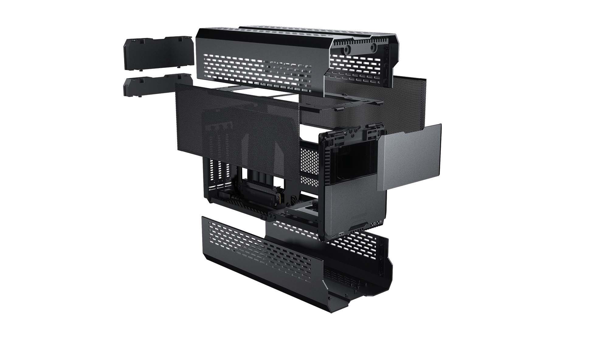 Корпус PHANTEKS Evolv Shift XT Satin Black / ARGB Lighting / Расширяемый ITX  корпус / PCI-E 4.0x16 /  PH-ES121XT_DBK01_RU