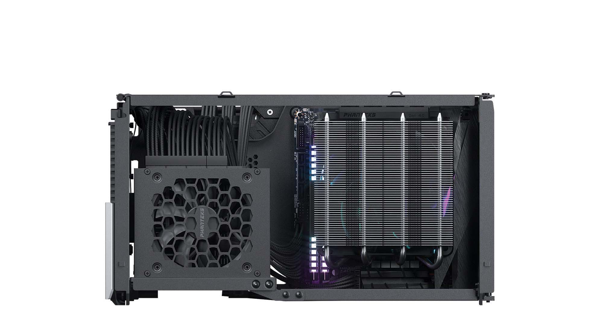 Корпус PHANTEKS Evolv Shift XT Satin Black / ARGB Lighting / Расширяемый ITX  корпус / PCI-E 4.0x16 /  PH-ES121XT_DBK01_RU