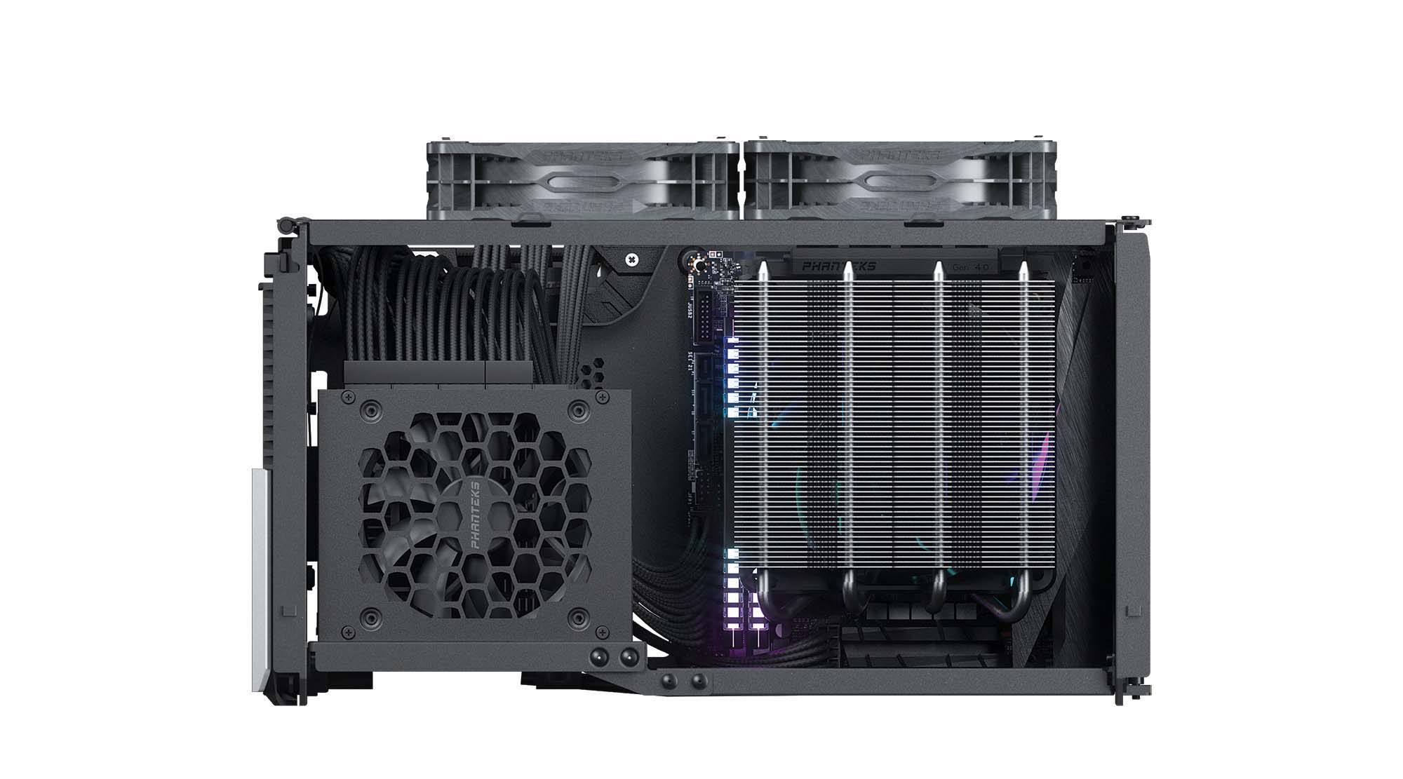 Корпус PHANTEKS Evolv Shift XT Satin Black / ARGB Lighting / Расширяемый ITX  корпус / PCI-E 4.0x16 /  PH-ES121XT_DBK01_RU