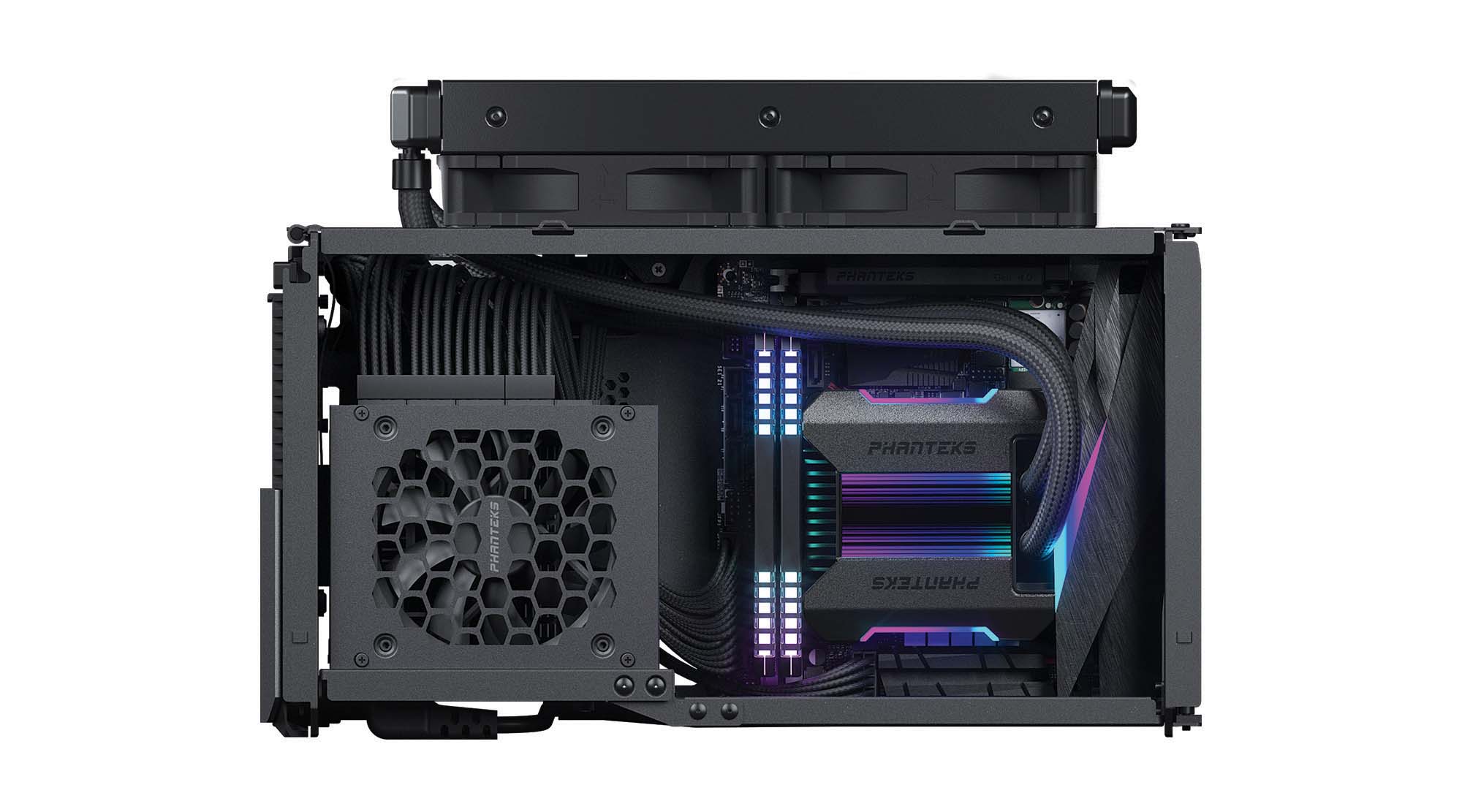 Корпус PHANTEKS Evolv Shift XT Satin Black / ARGB Lighting / Расширяемый ITX  корпус / PCI-E 4.0x16 /  PH-ES121XT_DBK01_RU