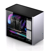 Корпус JONSBO D30 Silver без БП, боковая панель из закаленного стекла, mini-ITX, micro-ATX, серебристый