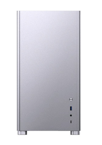 Корпус JONSBO D40 Silver без БП, боковая панель из закаленного стекла, mini-ITX, micro-ATX, ATX, серебристый