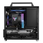 Корпус JONSBO T8 PLUS Black без БП, боковые панели из закаленного стекла, mini-ITX, черный