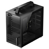 Корпус JONSBO T8 PLUS Black без БП, боковые панели из закаленного стекла, mini-ITX, черный