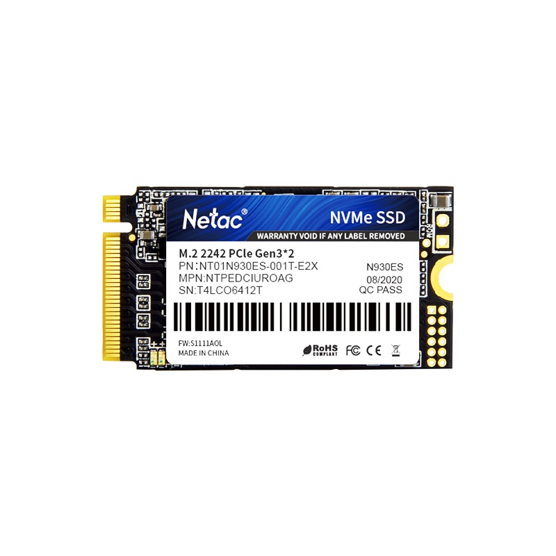 Накопитель SSD Netac M.2 2242 N930ES NVMe PCIe 512GB NT01N930ES-512G-E2X