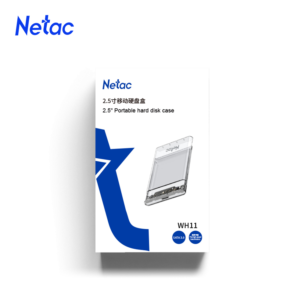 Внешний бокс 2.5 SATA Netac WH11 USB3.0  NT07WH11-30CC слайд прозрачный корпус