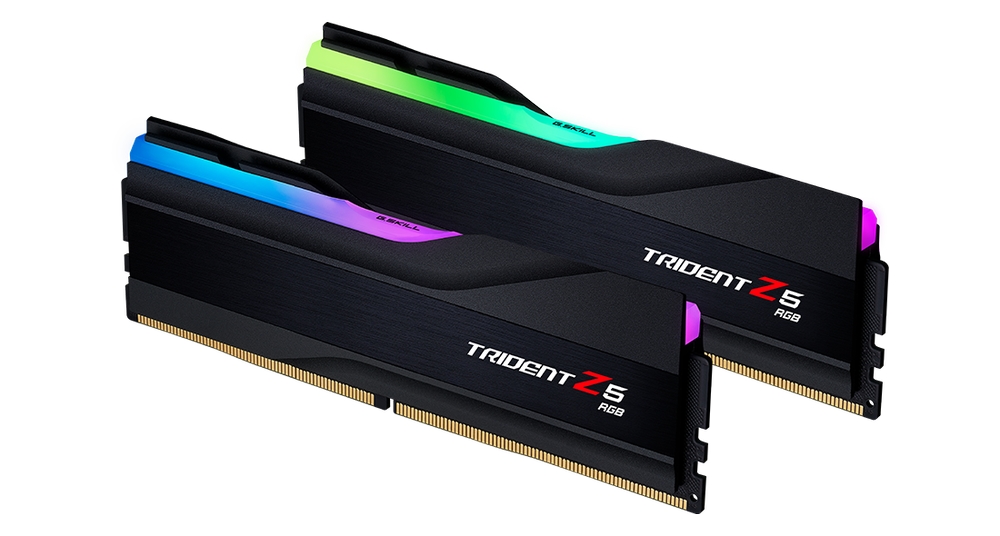 Модуль памяти DDR5 G.SKILL TRIDENT Z5 RGB 32GB (2x16GB) 6000MHz CL36 (36-36-36-96) 1.35V / F5-6000J3636F16GX2-TZ5RK / Black