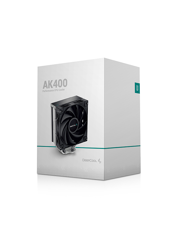 Кулер DEEPCOOL AK400 LGA1700/1200/115X/AM5/AM4 (18шт/кор, TDP 260W, PWM, Fan 120mm, 4 тепл. трубки, черный) RET