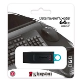 Накопитель Flash USB3.2 drive KINGSTON Data Traveler Exodia 64Gb RET Black + Teal [DTX/64GB]