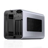 Корпус JONSBO V11 Silver без БП, mini-ITX, SFX, серебристый